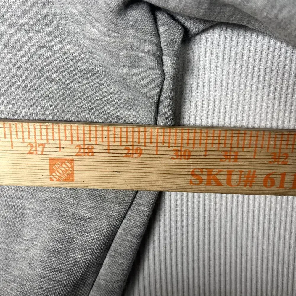 Nike Sweatshirt Mens 2XL Y2K Gray Fleece Crewneck Small Swoosh 00s Pullover